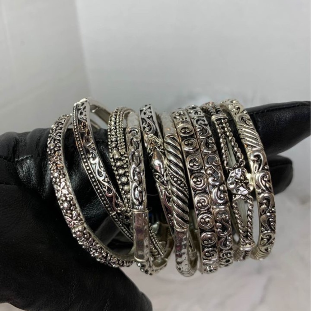 Silver colored Filigree Bracelets